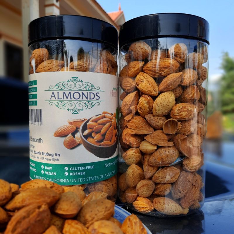 500g Hạnh nhân Mỹ rang bơ--