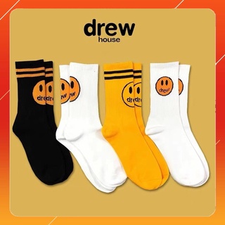 Tất vớ nam nữ cổ cao màu trơn basic vải cotton co giãn thời trang Drew cao cấp