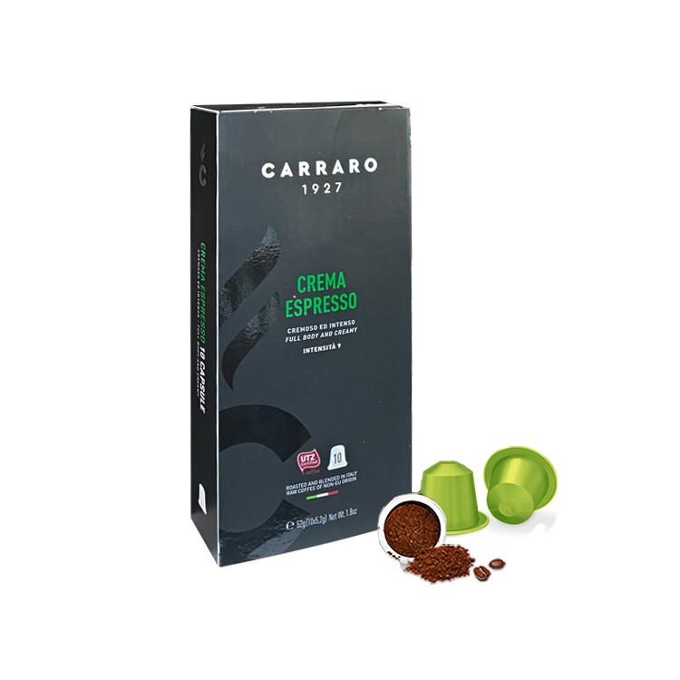 COMBO 5 Hộp Cà phê viên nén Capsule Italy Carraro Nespresso - Nhập khẩu chính hãng 100% từ thương hiệu Carraro- Ý