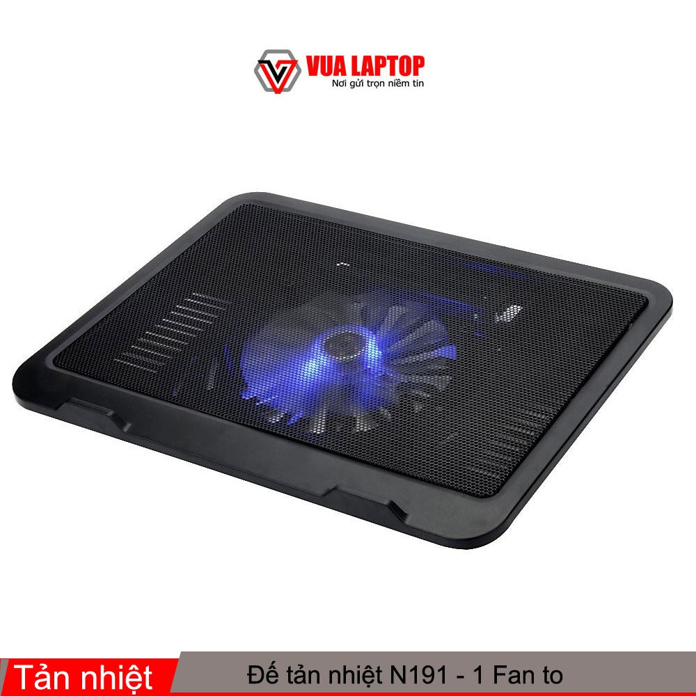 Đế Quạt tản nhiệt cho laptop N191 fan to có đèn led
