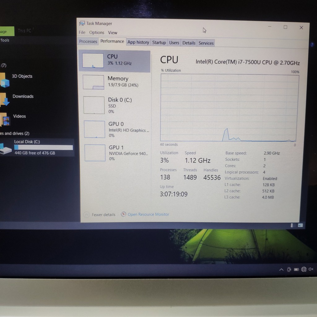 Laptop gaming vỏ nhôm nguyên khối Core i7-7500U 16GB RAM DDR4 128GB SSD NVME 1TB HDD VGA GT940MX - đã qua sử dụng | BigBuy360 - bigbuy360.vn