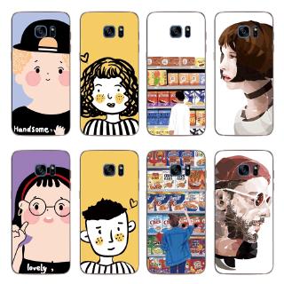 Ốp lưng hoạ tiết hoạt hình cho Samsung Galaxy Note5/Note 4/S6/S7 Edge