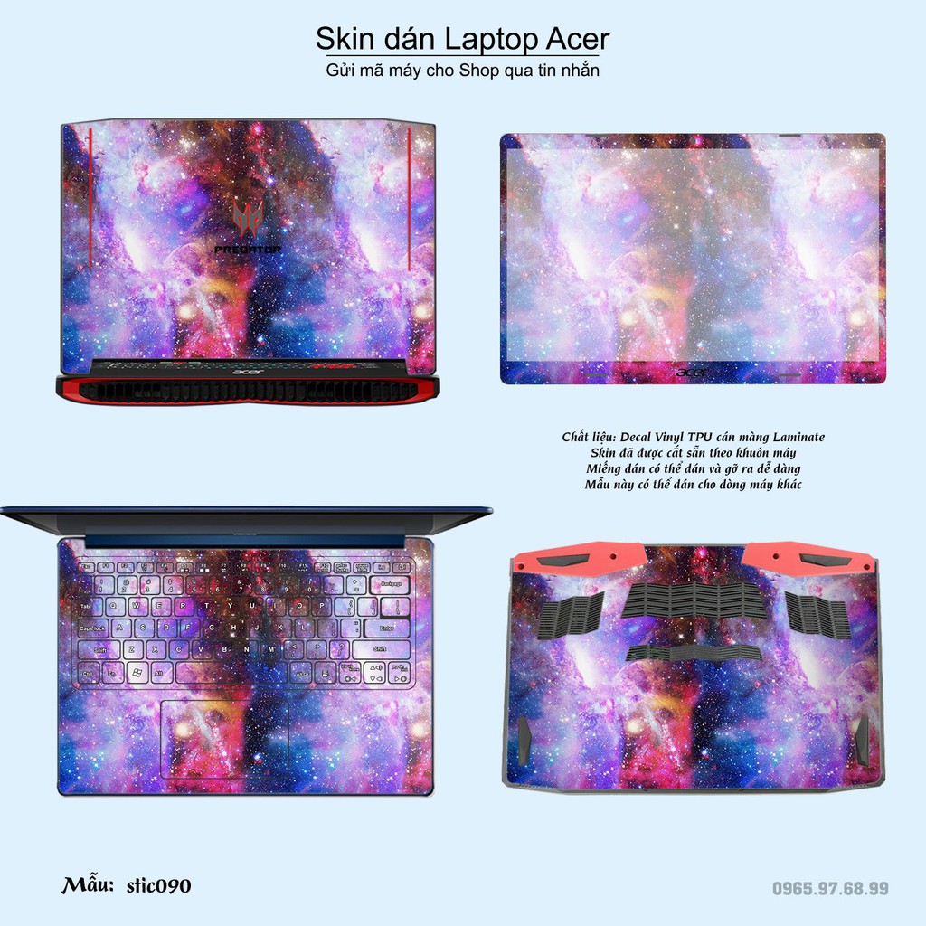 Skin dán Laptop Acer in hình Hoa văn sticker nhiều mẫu 15 (inbox mã máy cho Shop)