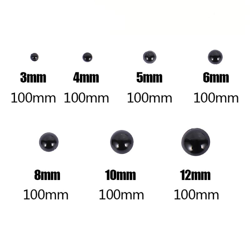 JPRICE 【COD】Bộ 500 Mắt Nhựa Tròn Dẹp Màu Đen Tự Dính Dành Cho Búp Bê