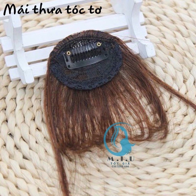 Tóc giả nữ mái thưa tóc tơ Hàn Quốc