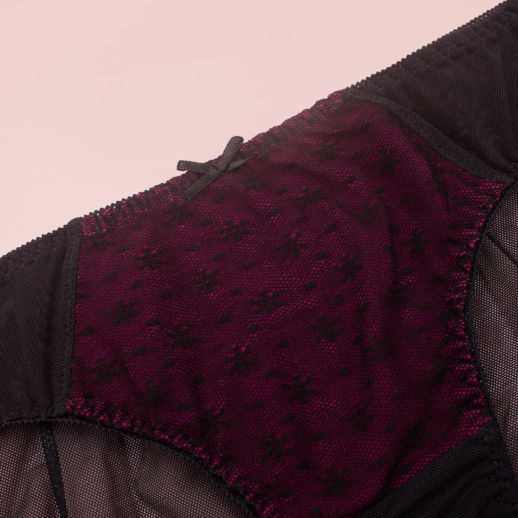 Quần Lót Nữ Ren Họa Tiết Chấm Bi Cạp Vừa Luperi Dáng Bikini Mềm Mịn Co Giãn Không Lằn Mông Kháng Khuẩn Khử Mùi Tốt SP752