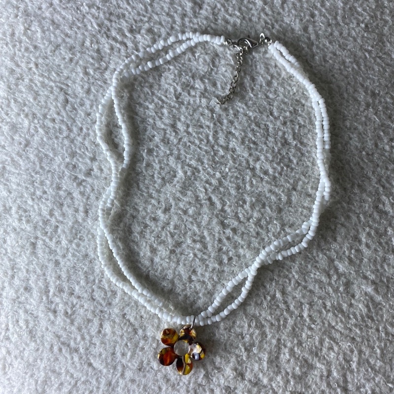 [149-151] Vòng cổ hai dây mặt charm hoa màu xinh