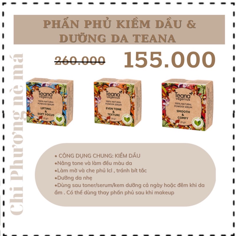 PHẤN PHỦ KIỀM DẦU TЕАПА