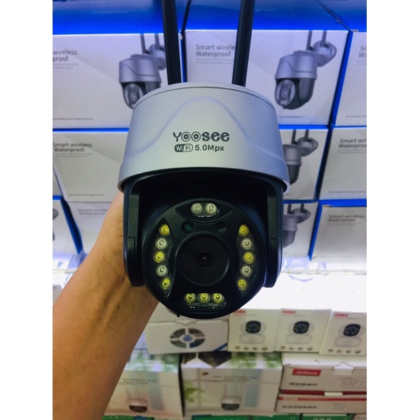 CAMERA WIFI YOOSEE PTZ X3000 5.0 Mpx,Xoay 360 độ, chống nước, xoay 360 đàm thoại 2 chiều báo động từ xa