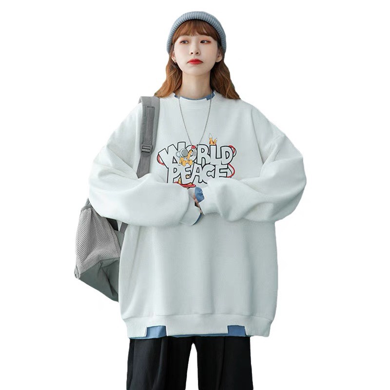 Áo hoodie sweater Nữ form rộng chất nỉ dày cao cấp 4YOUNG SWT101