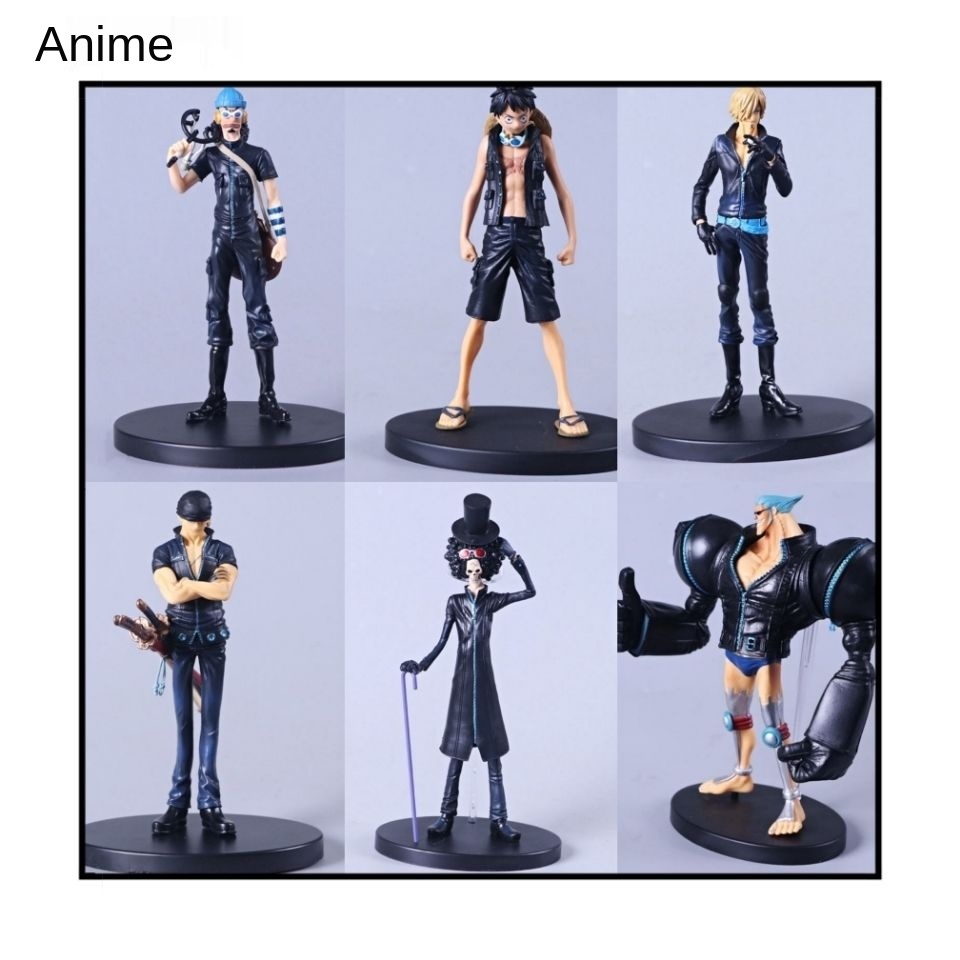 One Piece Handmade Black Gold City Luffy Sauron Sanji Franky Uso Pu món quà sinh nhật mô hình hoạt hình