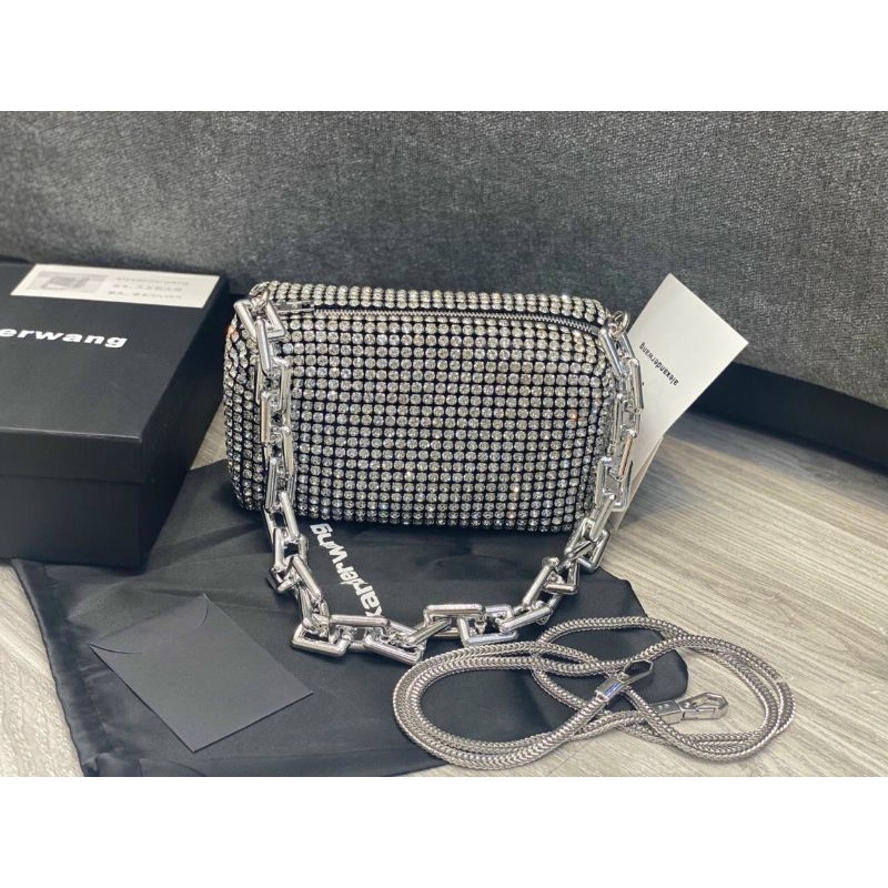 Túi chữ W đá quai vòm size 17cm cực xinh