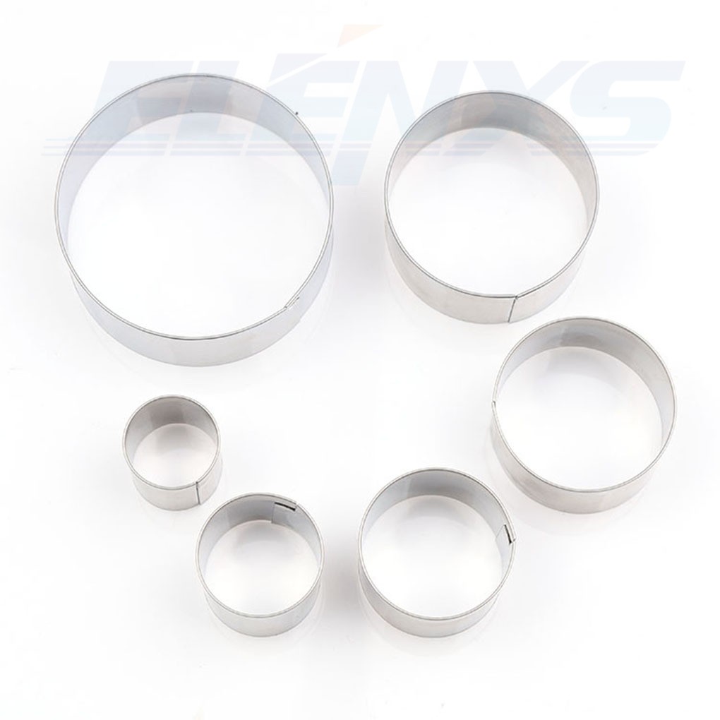 Set 6 khuôn làm bánh hình tròn xinh xắn