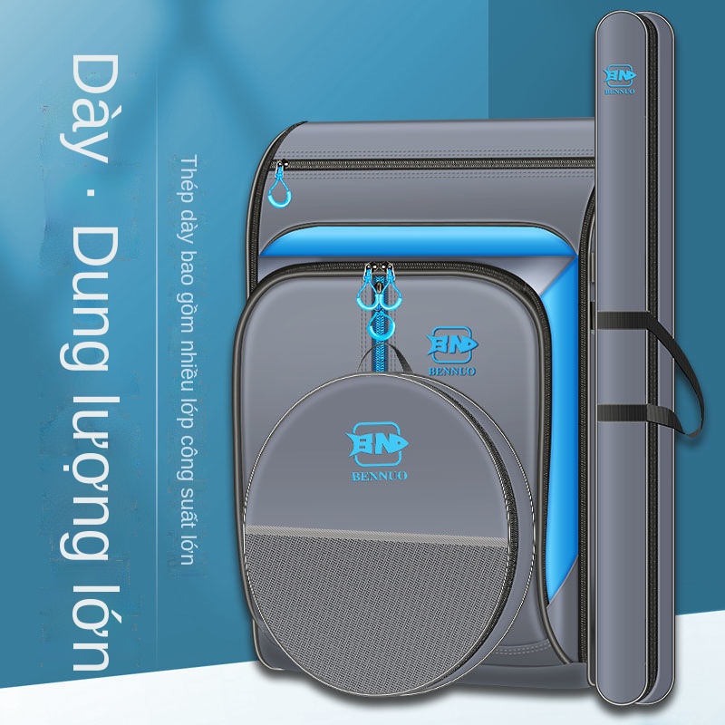 Túi đeo vai ghế câu cá đựng đồ ba lô lớn cần chống nước bảo vệ cực đi biển công suất