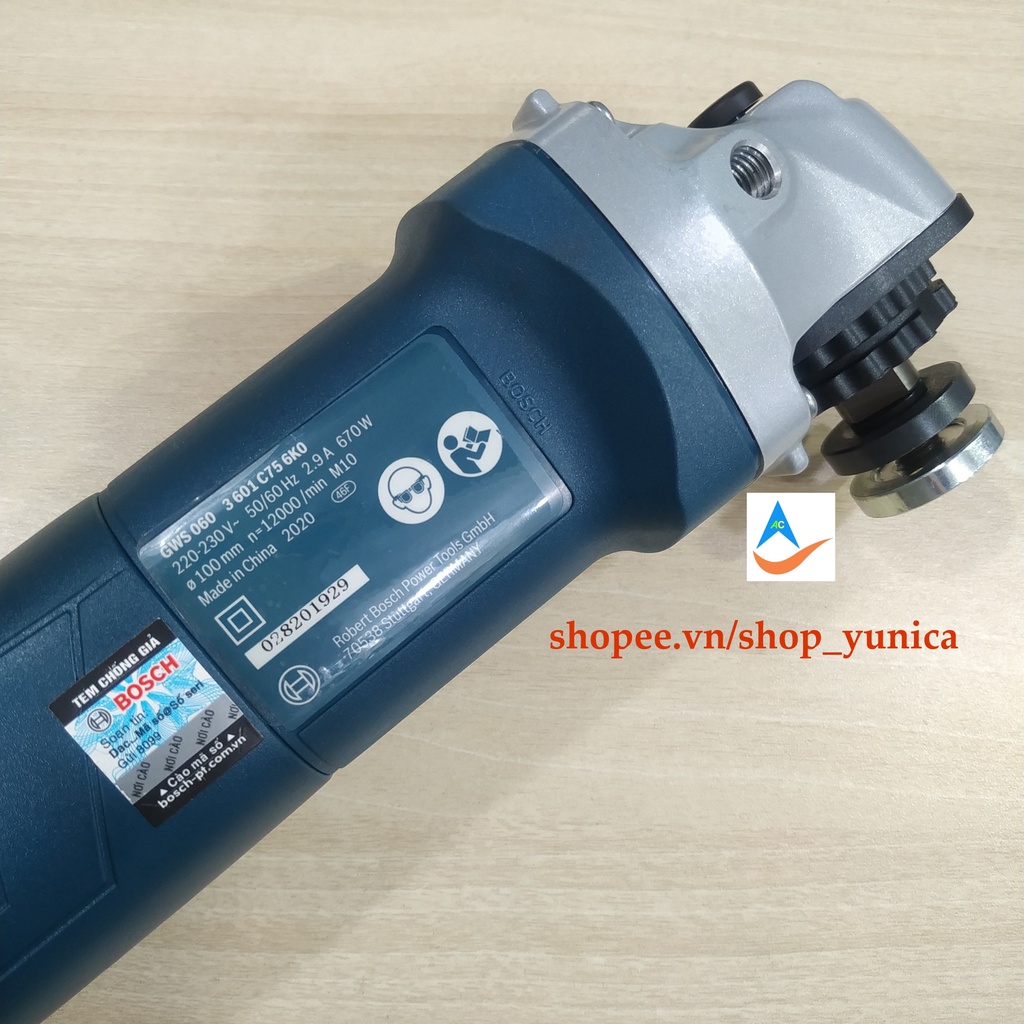 Máy mài, máy cắt GWS 060 loại đẹp MÁY MÀI GÓC CÔNG TẮC TRƯỢT BOSCH GWS 060 hàng chính hãng