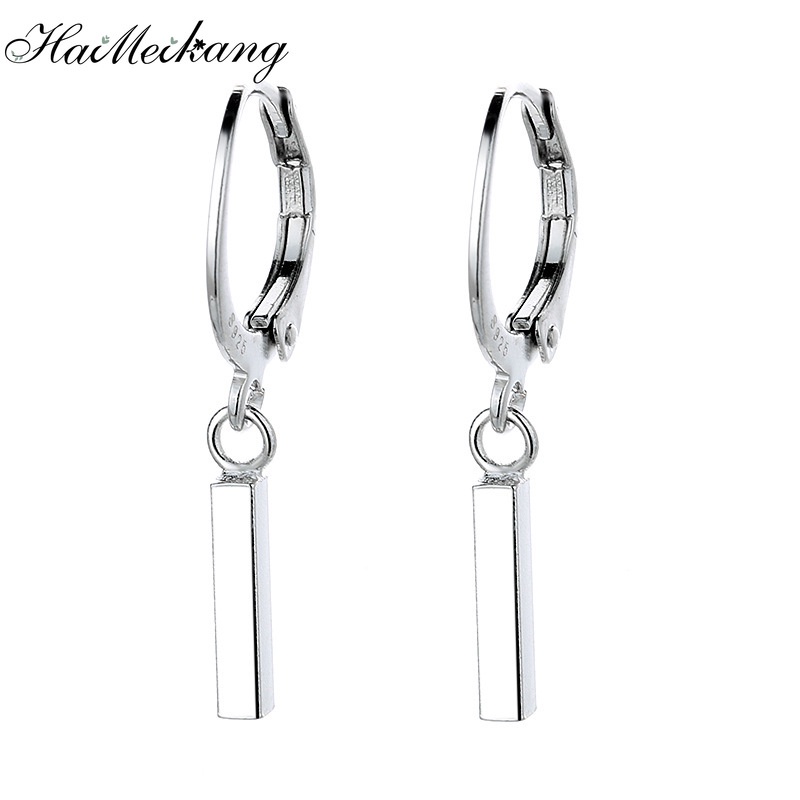 Đôi khuyên tai HAIMEIKANG thiết kế hình học phong cách đơn giản cá tính thời trang cho nữ