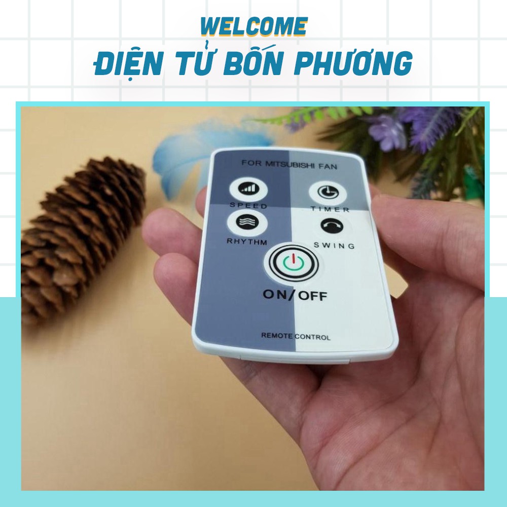 Remote Điều Khiển Quạt Mitsubishi Đứng LV16 Và Treo Tường W16, Remote Mitsubishi