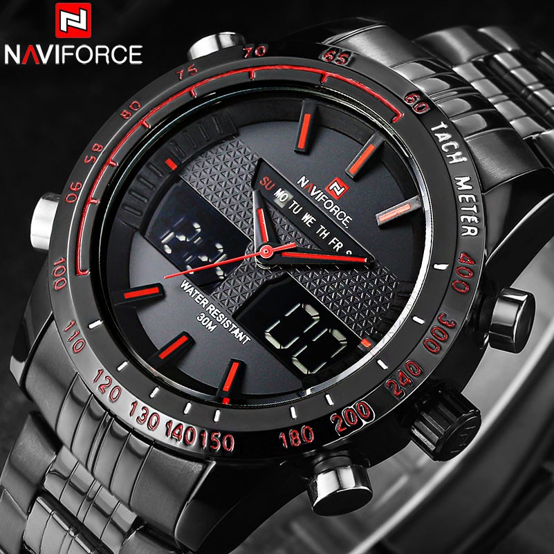 Đồng Hồ Quartz NAVIFORCE Chất Liệu Thép Không Gỉ, Chống Thấm Nước