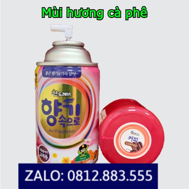 Chai xịt khử mùi xe ô tô hương cà phê, cafe SANDOKKAEBI ( Hàn Quốc ) 290ML