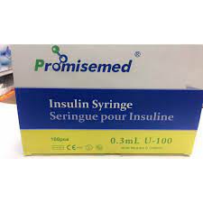 Bơm Tiêm Insulin Promisemed hộp 100 chiếc 0,5 ml 100UI