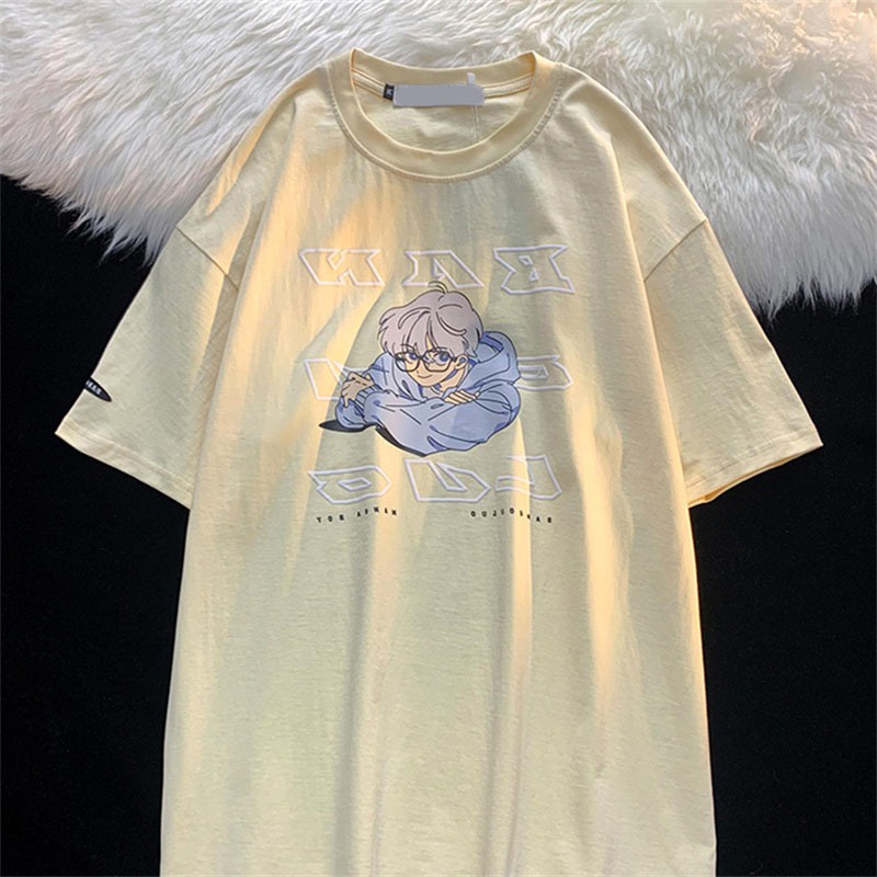 Áo Thun Ngắn Tay Họa Tiết Gấu Mẫu Mới 2022 Thời Trang Cho Cặp Đôi