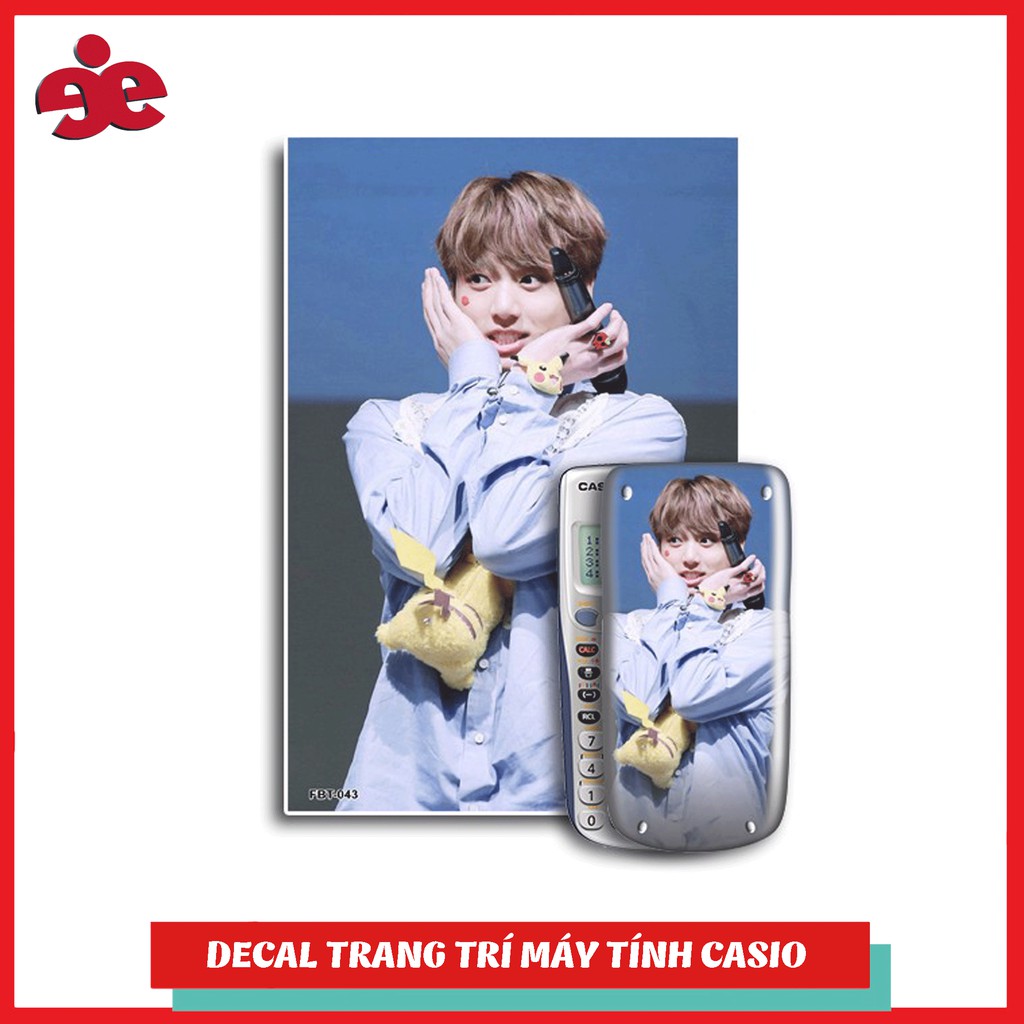 Decal trang trí máy tính Casio/Decal trang trí máy tính Vinacal Fan BTS 043