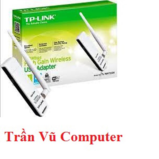 Usb thu Wifi TP-Link WN722 Chuẩn N, 1 Ăng Ten, Hàng Chính Hãng