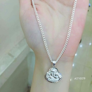 Vòng cổ bạc cho bé trai hình mặt phật di lạc