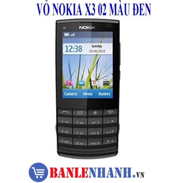 VỎ NOKIA X3 02 MÀU ĐEN	[VỎ ZIN, XỊN]