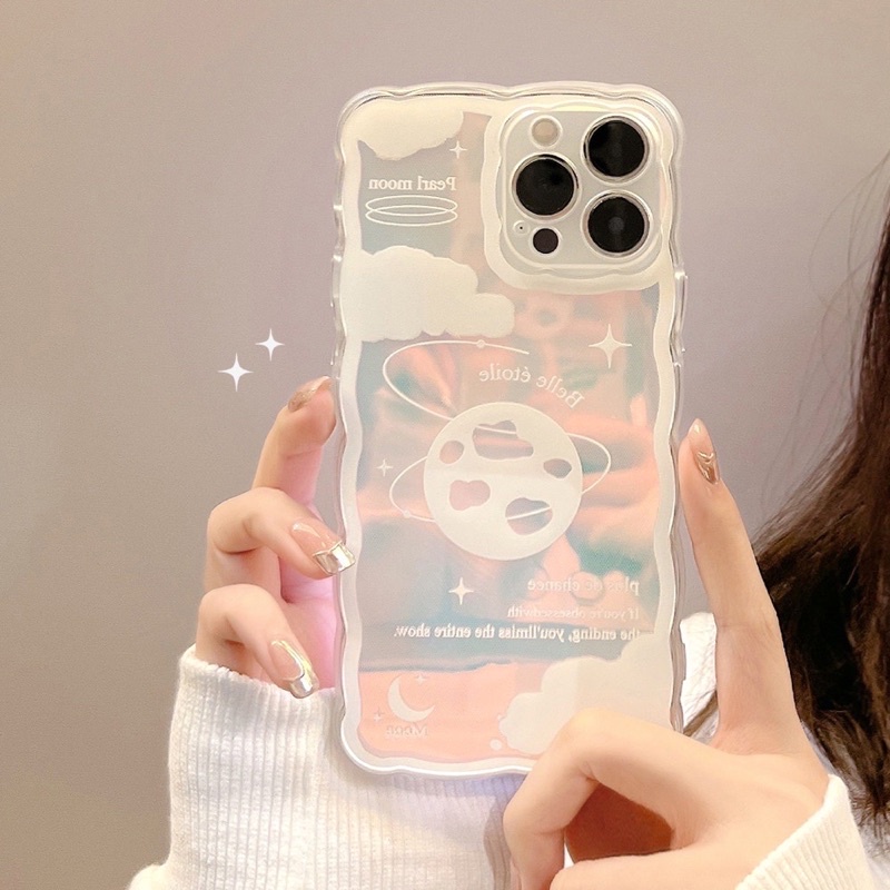(SIÊU RẺ) Ốp lưng iphone viền sóng pearl moon 2 lớp 7plus/8/8plus/x/xr/xs/11/12/13/pro/max/plus/promax