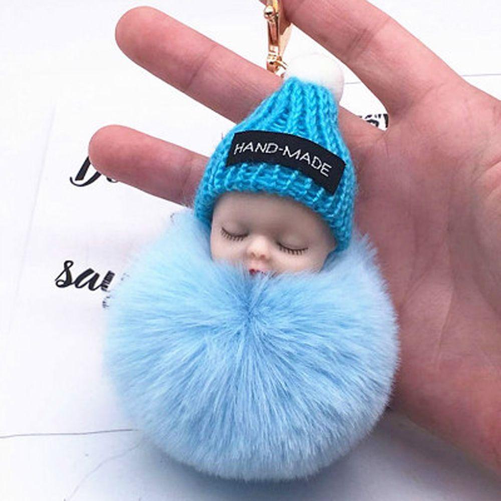 Móc Khóa Hình Em Bé Đang Ngủ Nhiều Màu Sắc Trang Trí Nội Thất