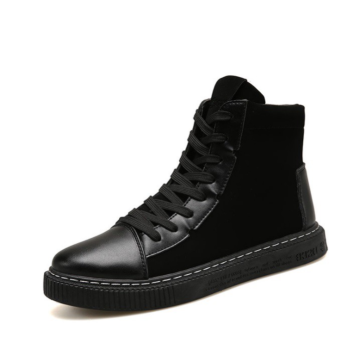 Giày cao cổ nam đen phong cách độc đáo kèm ảnh thật | BigBuy360 - bigbuy360.vn