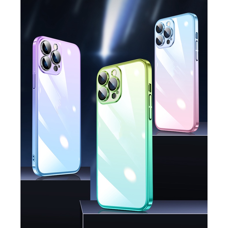 Ốp Điện Thoại Cứng Mạ Màu Gradient Sang Trọng Cho Iphone 13 12 Pro Max 13 Pro 12 13 Pro Max