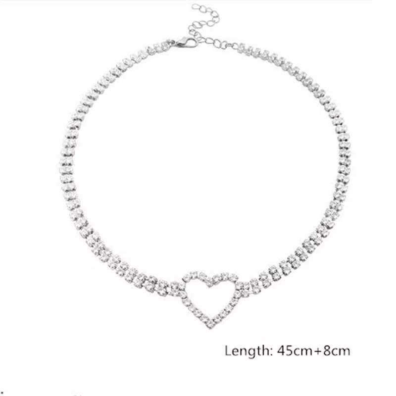 [Phụ Kiện Nhà Ling] Chocker/Vòng Cổ Phụ Kiện Pha Lê Đính Đá Hình Trái Tim Mẫu Mới Quà Tặng Năm 2021