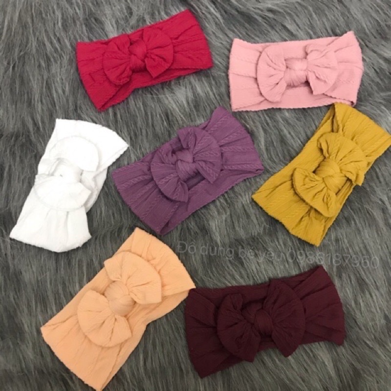 Turban, băng đô bản rộng cotton co giãn dành cho bé gái [ babyboo]