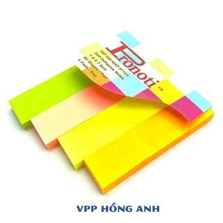 Giấy note dạ quang neon chia 4 màu Pronoti 07124