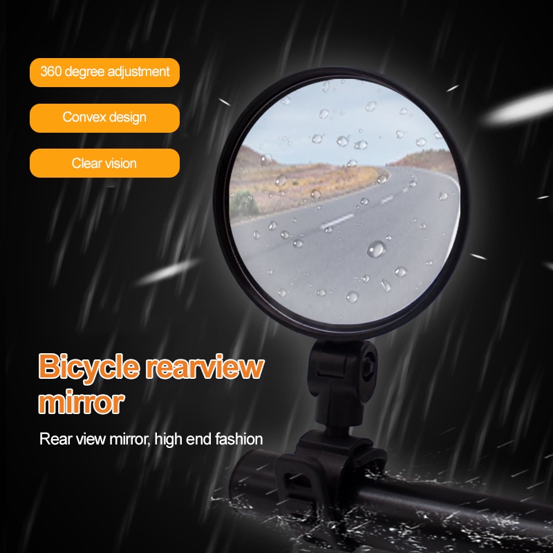 Circular bicycle rearview mirror can rotate and fold 360 degrees