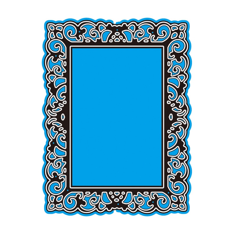 Khuôn Cắt Giấy Kim Loại Khung Viền Ren Hoa Xinh Xắn