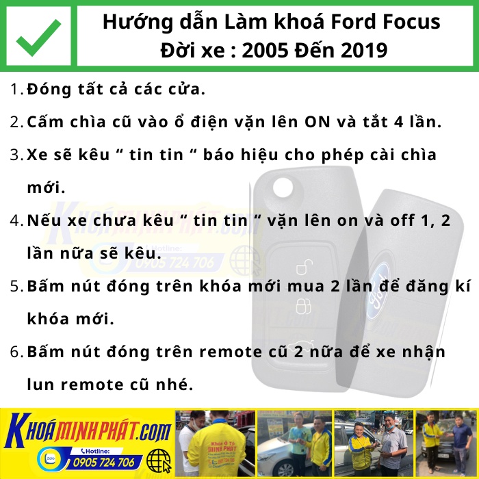 Chìa khoá remote Ford Focus