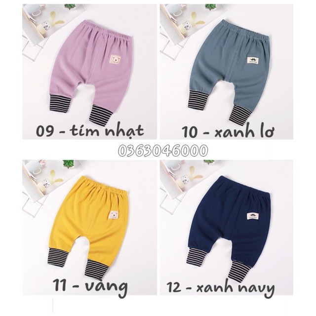 Quần thun nỉ ống bo chun đũng rộng cho bé 0-4 tuổibán chạy nhất shopee