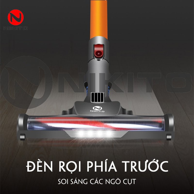 Máy Hút Bụi Cầm Tay Không Dây NIKITO, Máy Hút Bụi Không Dây Gia Đình, Lực Hút Mạnh Mẽ Lau Siêu Sạch Pin Bền Nhập Khẩu