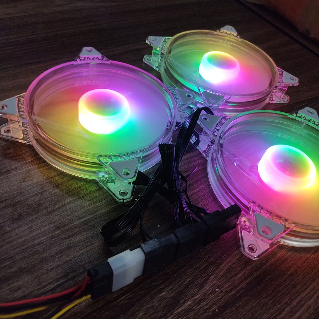 Quạt Tản Nhiệt Máy Tính Z1 Led Tự Đảo Màu Nhiều Hiệu Ứng, Fan Case, Fan RGB Led Sáng Tâm