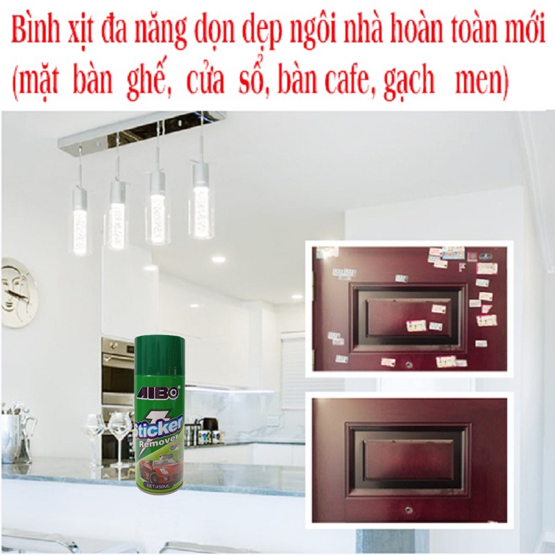 Bình xịt tẩy vết bẩn, keo dán, nhựa đường AIBO chính hãng