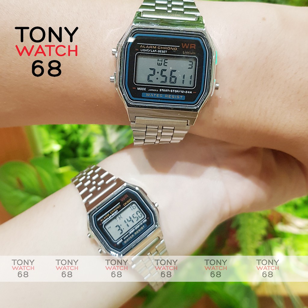 Đồng hồ điện tử đôi nam nữ WR đeo tay thông minh mặt vuông chính hãng Tony Watch 68 | BigBuy360 - bigbuy360.vn