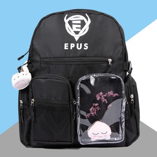 Balo đi học màu đen EPUS thời trang unisex (EV01)