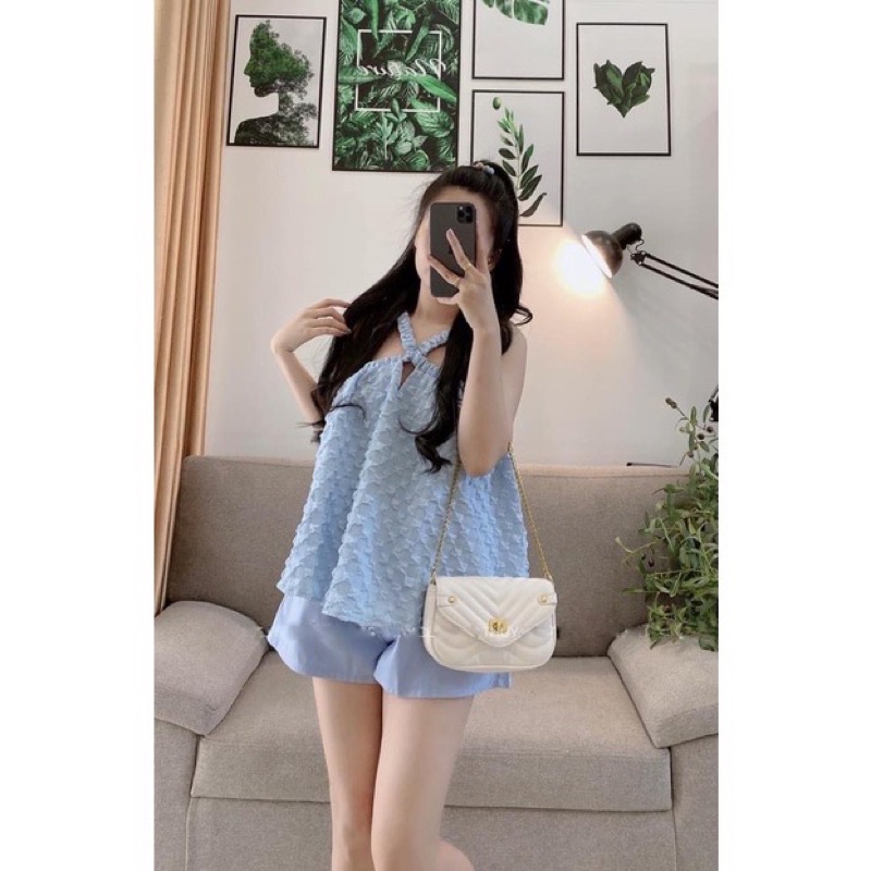 SET CỔ YẾM QUẦN SORT CHẤT XỐP QC