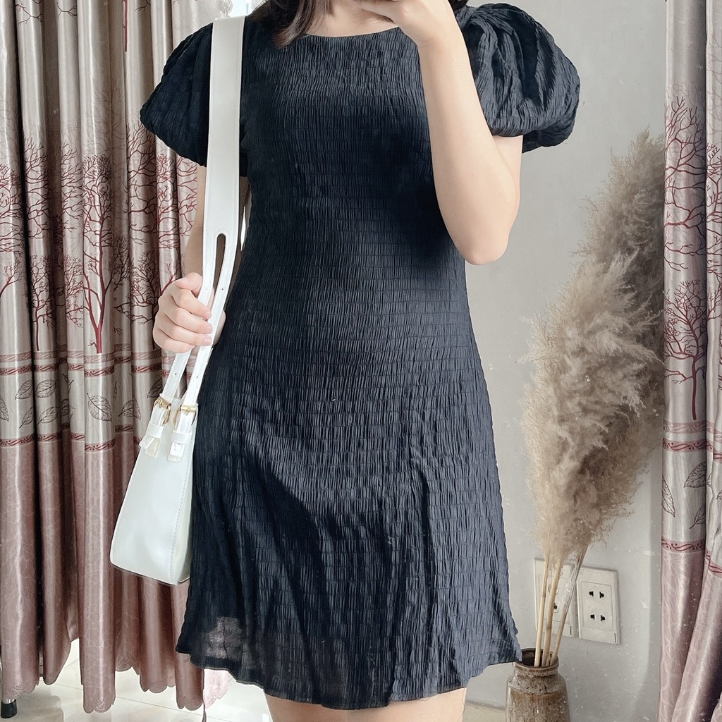 Đầm Váy Xốp Tay Bồng Váy Xòe Có 3 Màu Siêu Xinh | Smide Clothing