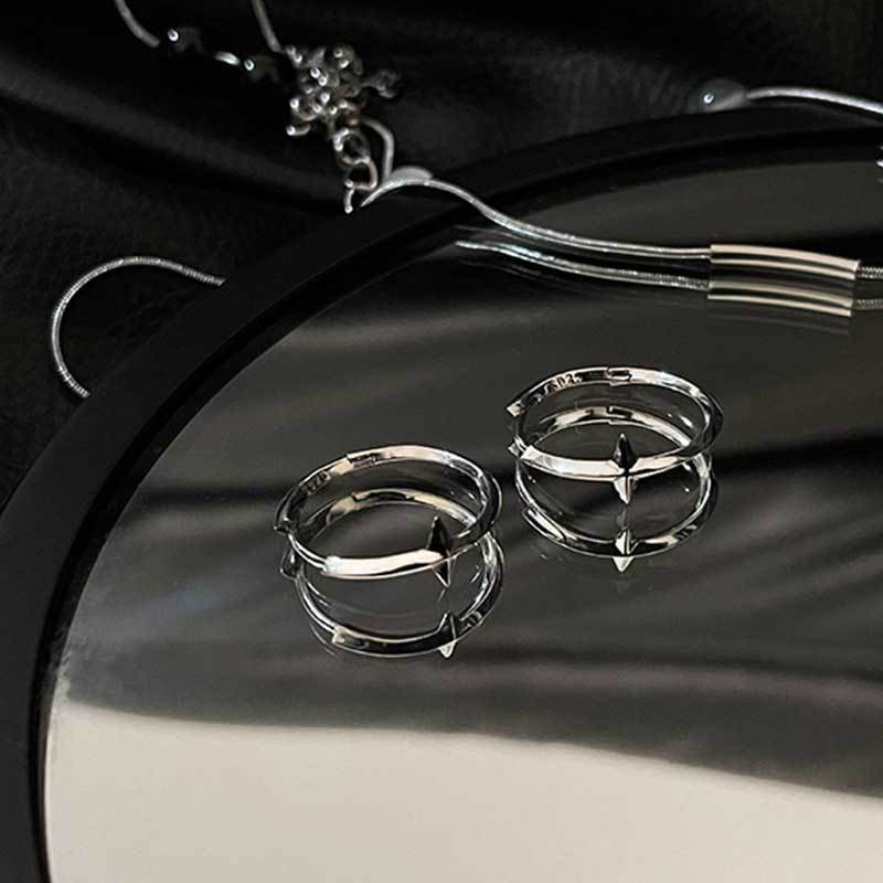 Khuyên Tai Hình Ngôi Sao Phong Cách hip hop Thời Trang