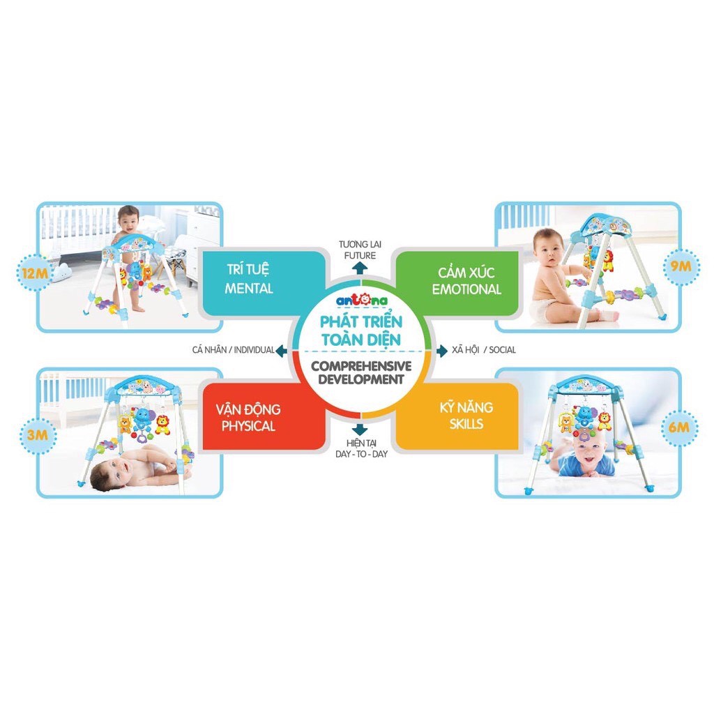 Kệ chữ a phát nhạc Antona Ngôi Nhà Tuổi Thơ cao cấp cho bé