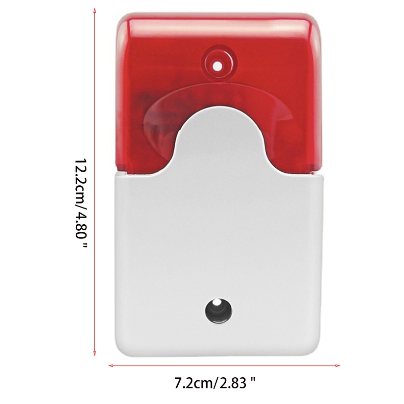 Chuông Báo Động Có Dây Đa Năng 12V 103dB Màu Đỏ Chuyên Dụng Cho Gia Đình